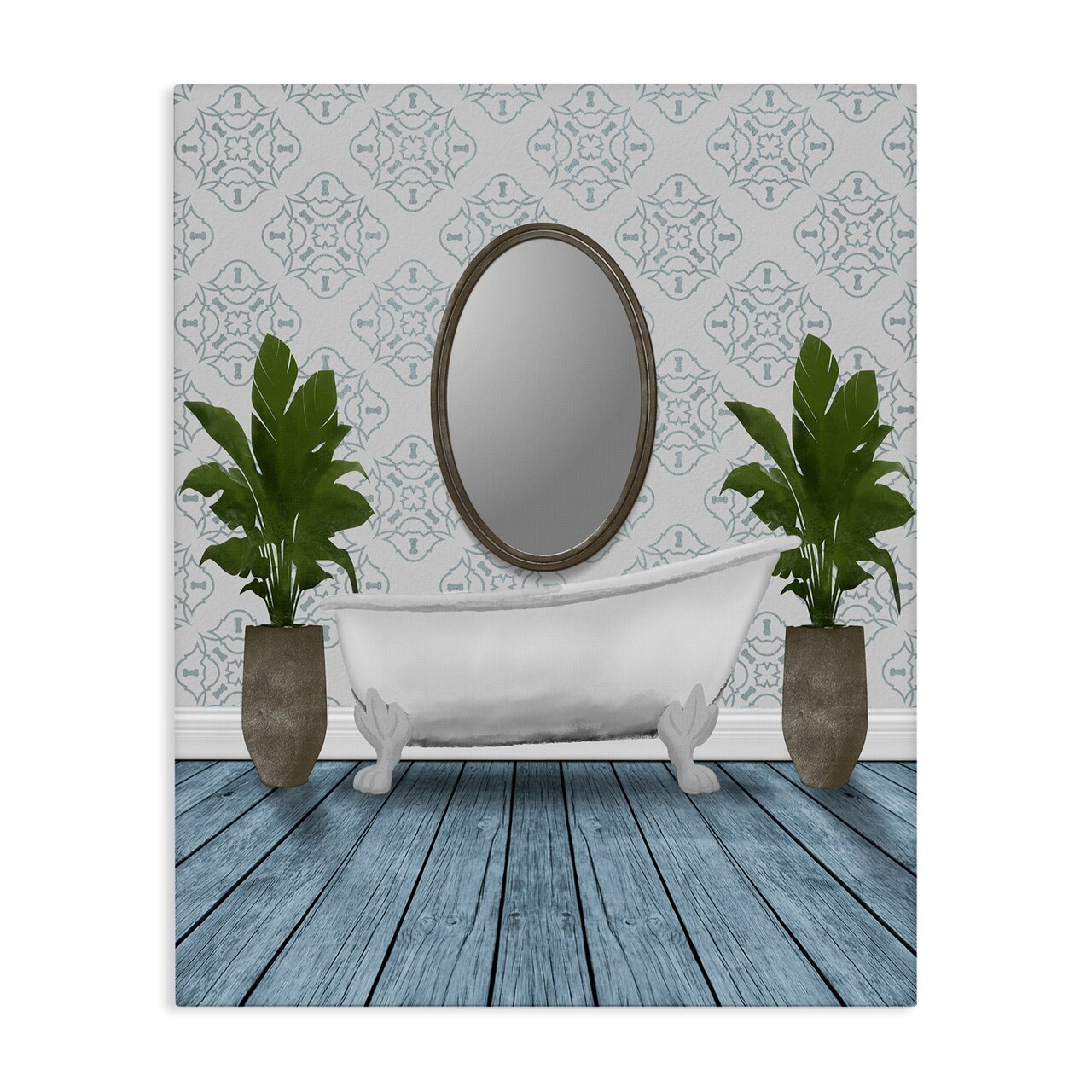 Stupell Industries Restful Wash Bathtub Canvas, design by Marcus Prime